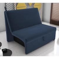 Sofá Cama 2 Lugares Belize Suede Azul - 1