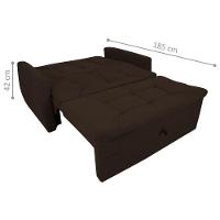 Sofá Cama Para Sala De Estar Hiro Suede Marrom - 3