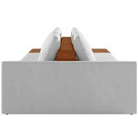 Sofá Ilha Modular Para Sala 312cm Com Puff Dublin K01 Veludo Cinza Sintético Caramelo - Lyam Decor - 2