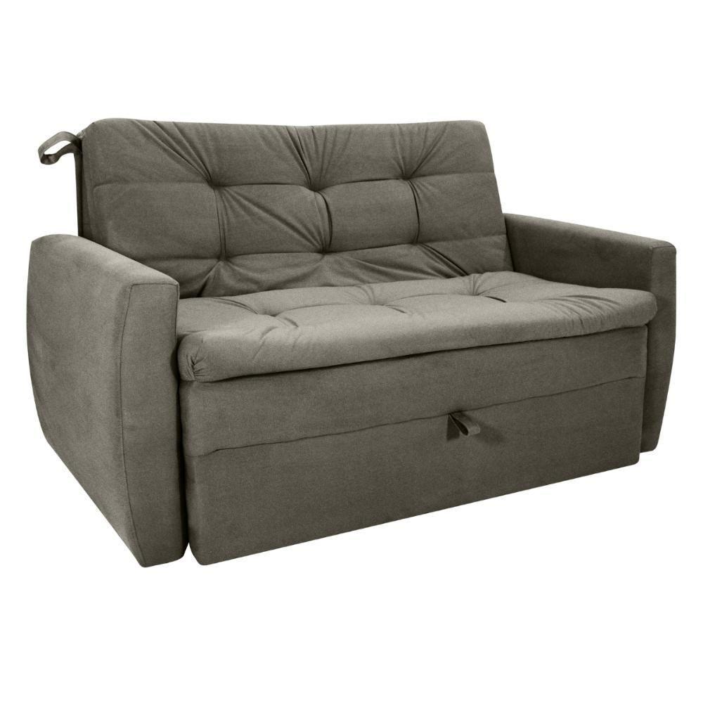Sofá Cama 2 Lugares Bray Veludo Turkey Marrom - 2