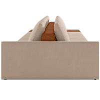 Sofá Ilha Modular Para Sala 392cm Com Puff Dublin K01 Veludo Bege Sintético Caramelo - Lyam Decor - 2