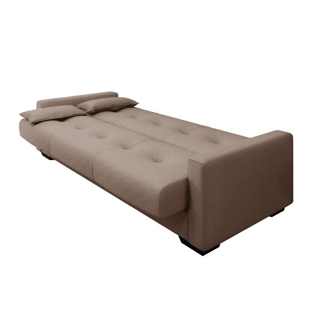 Sofá Cama Lavínia 3 Lugares Boucle Marrom Matrix - 2