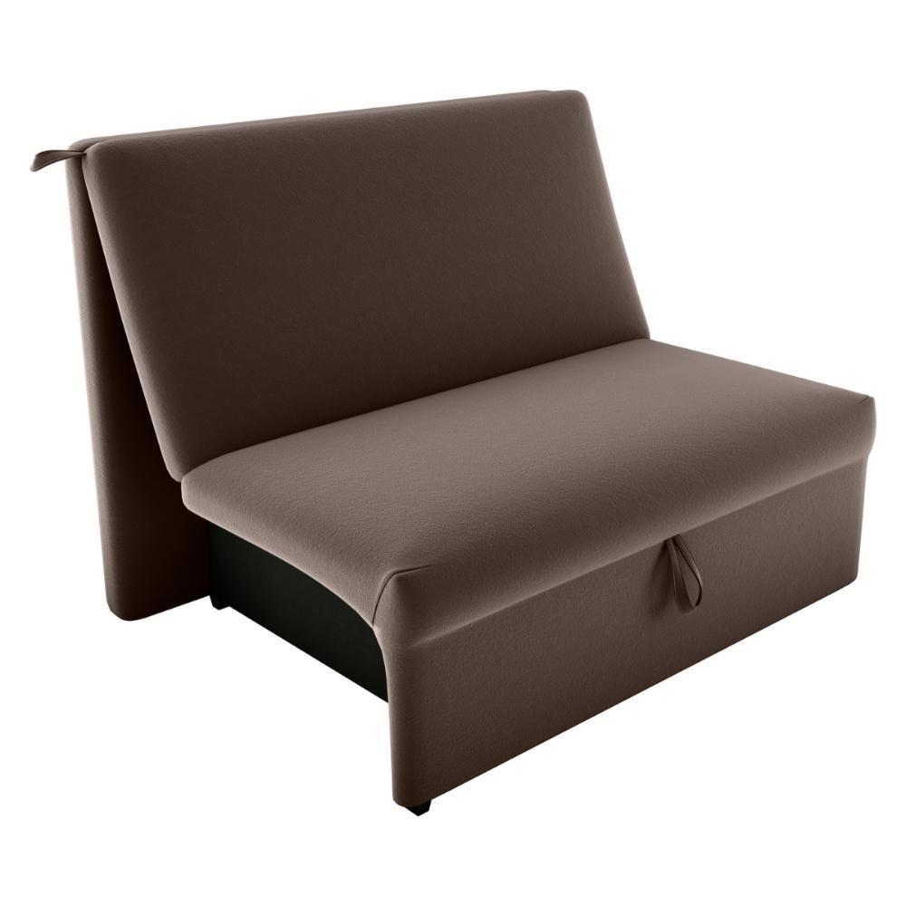 Sofá Cama 2 Lugares Belize Veludo Marrom - 2