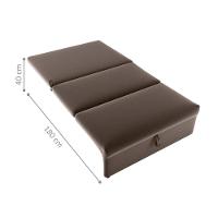 Sofá Cama 2 Lugares Belize Veludo Marrom - 3