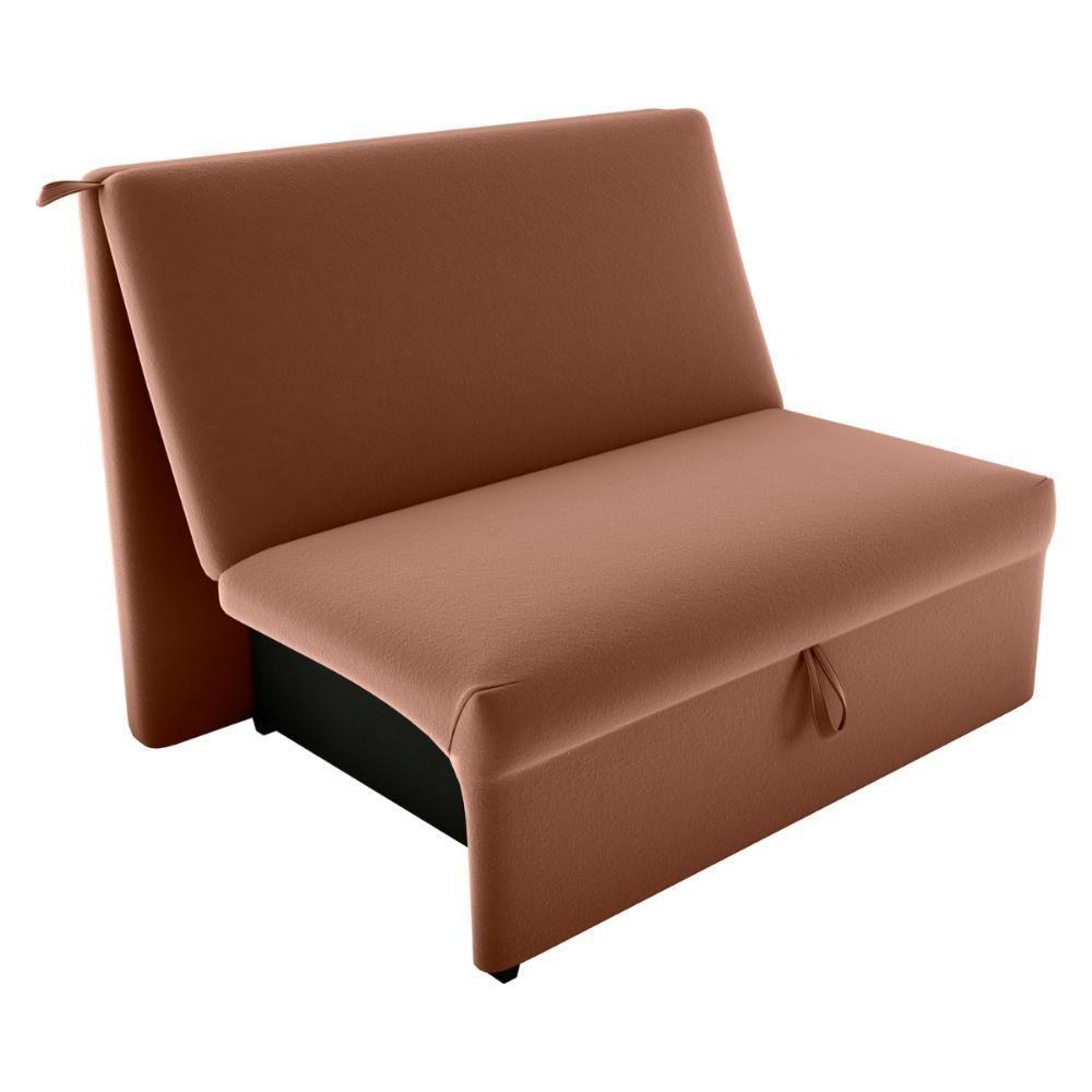 Sofá Cama 2 Lugares Ivan Veludo Ferrugem - 3