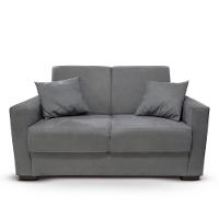 Sofá 2 Lugares Sala De Estar Recepção Suede Cecilia Cinza - 1