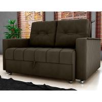 Sofá Cama Para Sala De Estar Remy Veludo Maserati Marrom - 1