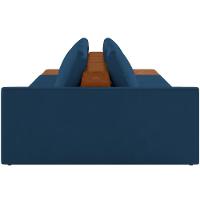 Sofá Ilha Modular Para Sala 342cm Com Puff Dublin K01 Veludo Azul Sintético Caramelo - Lyam Decor - 2