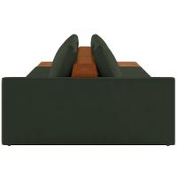 Sofá Ilha Modular Para Sala 342cm Com Puff Dublin K01 Veludo Verde Sintético Caramelo - Lyam Decor