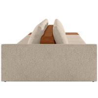 Sofá Ilha Modular Para Sala 392cm Com Puff Dublin K01 Linho Bege Sintético Caramelo - Lyam Decor - 2