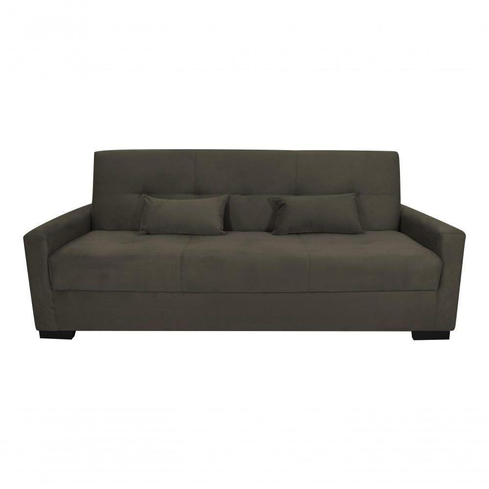 Sofá Cama Lavínia 3 Lugares Suede Capuccino Matrix - 1