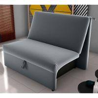 Sofá Cama 2 Lugares Ivan Veludo Cinza - 1