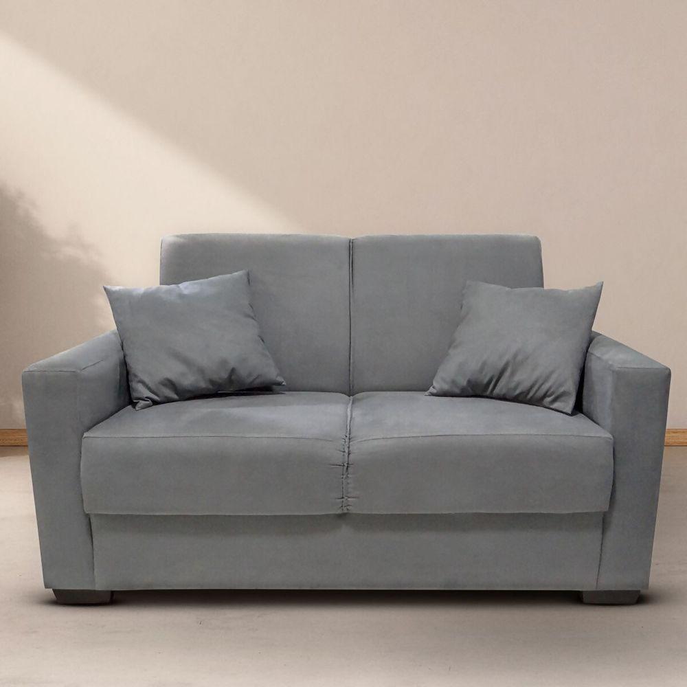 Sofá 2 Lugares Sala De Estar Recepção Suede Vitória Cinza - 6