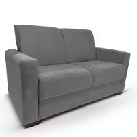 Sofá 2 Lugares Sala De Estar Recepção Suede Vitória Cinza - 2