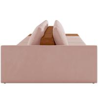 Sofá Ilha Modular Para Sala 432cm Com Puff Dublin K01 Veludo Rosê Sintético Caramelo - Lyam Decor - 2