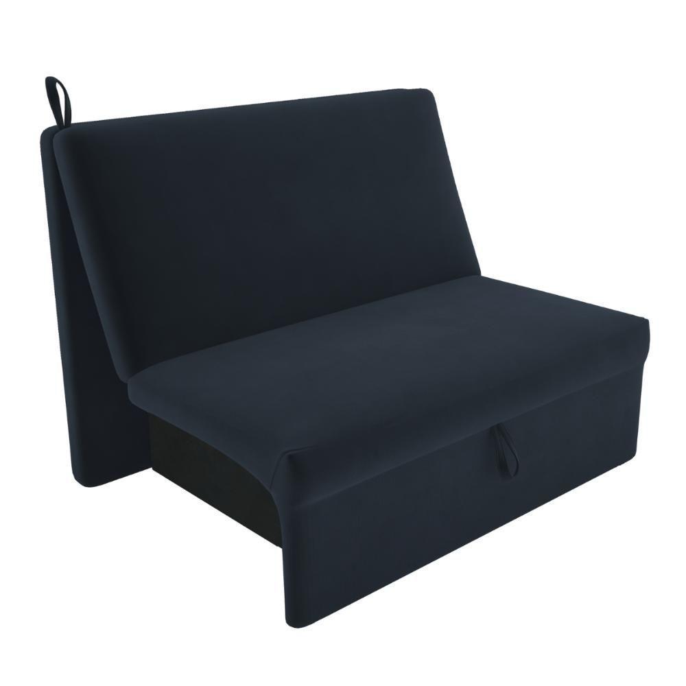 Sofá Cama 2 Lugares Ivan Suede Petróleo - 2