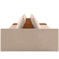 Sofá Ilha Modular Para Sala 342cm Com Puff Dublin K01 Veludo Bege Sintético Caramelo - Lyam Decor - 2