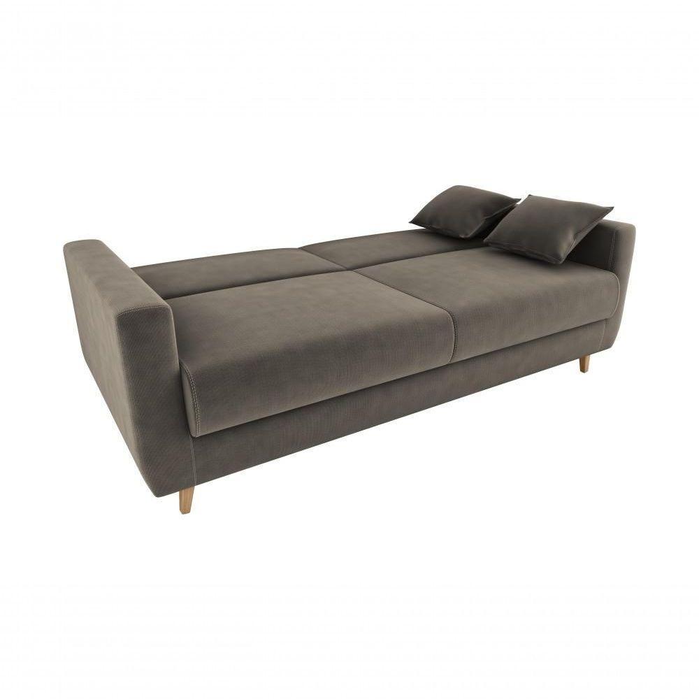 Sofá Cama Emília 2 Lugares 190cm Suede Capuccino Matrix - 2