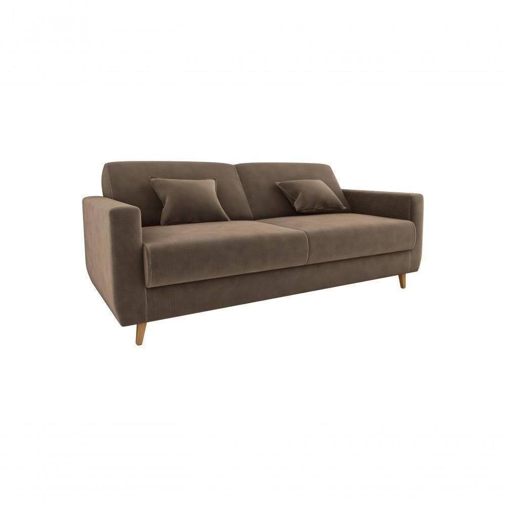 Sofá Cama Emília 2 Lugares 190cm Suede Capuccino Matrix - 3