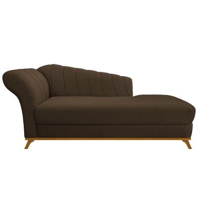 Diva Recamier Vanessa 160cm Lado Direito Suede Marrom