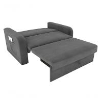 Sofá Cama Daiane 2 Lugares Com Baú Suede Cinza Matrix - 3