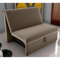 Sofá Cama 2 Lugares Belize Veludo Cappuccino - 1