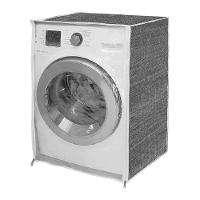 Capa De Máquina De Lavar - Cinza Com Abertura Frontal - 1