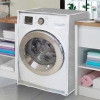 Capa De Máquina De Lavar - Cinza Com Abertura Frontal - 2