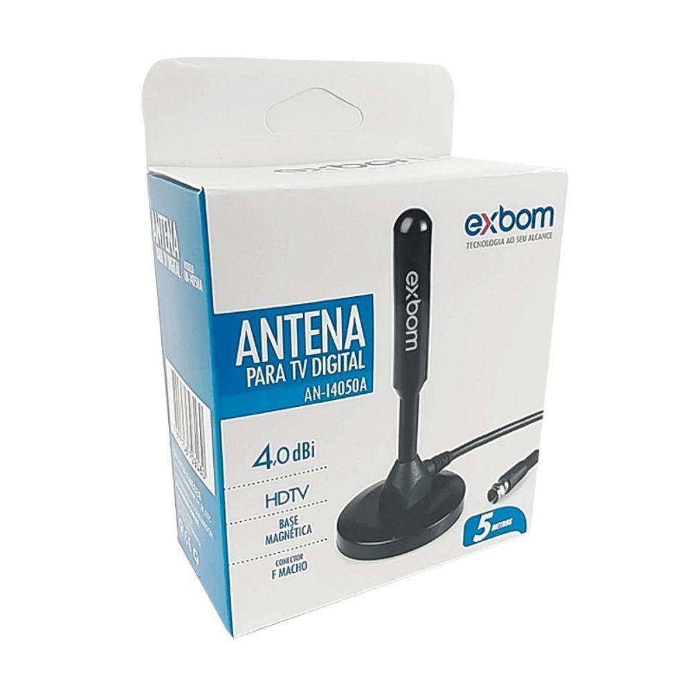 Antena Digital Portátil Amplificada 5 Metros Interna Externa - 4