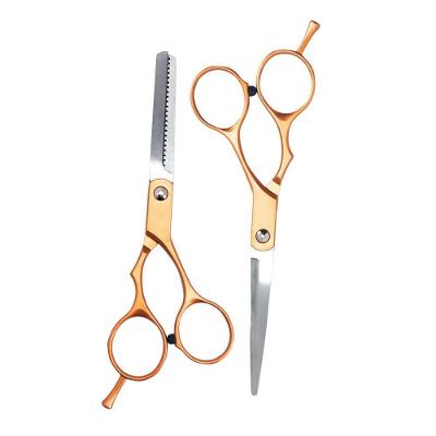 Kit Tesouras Profissional Dourada Com Estojo Para Corte