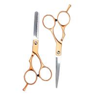 Kit Tesouras Profissional Dourada Com Estojo Para Corte - 1