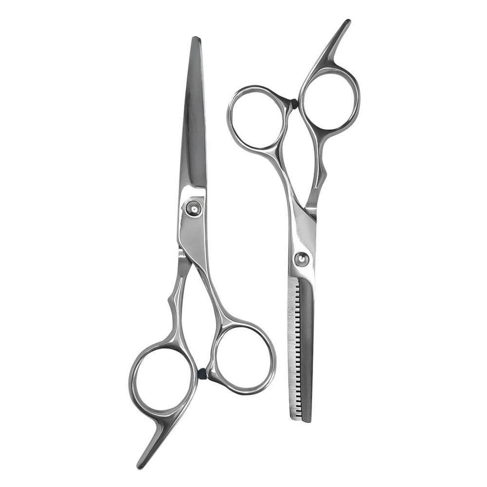 Kit Tesouras Profissional Prata Com Estojo Para Corte - 1