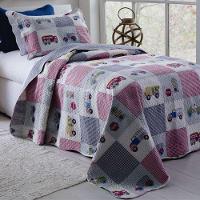 Kit Cobre Leito Solteiro Infantil Teen Patchwork + Porta-travesseiro Desenho 4.9 - 1