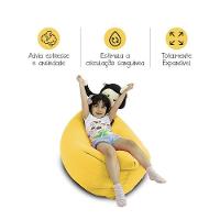 Puff Noah Mini Cor Amarelo - Leve, Versátil E Sensorial