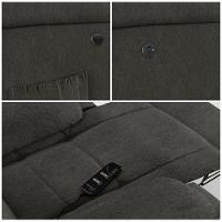 Poltrona Do Papai Reclinável Melim Power Elétrica Massagem Linho Fh1 - D'rossi Cor Grafite - 6