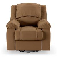 Poltrona Do Papai Reclinável Melim Glider Giratória Usb Sintético Pu Fh1 - D'rossi Cor Caramelo - 7