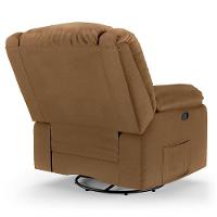 Poltrona Do Papai Reclinável Melim Glider Giratória Usb Sintético Pu Fh1 - D'rossi Cor Caramelo - 8