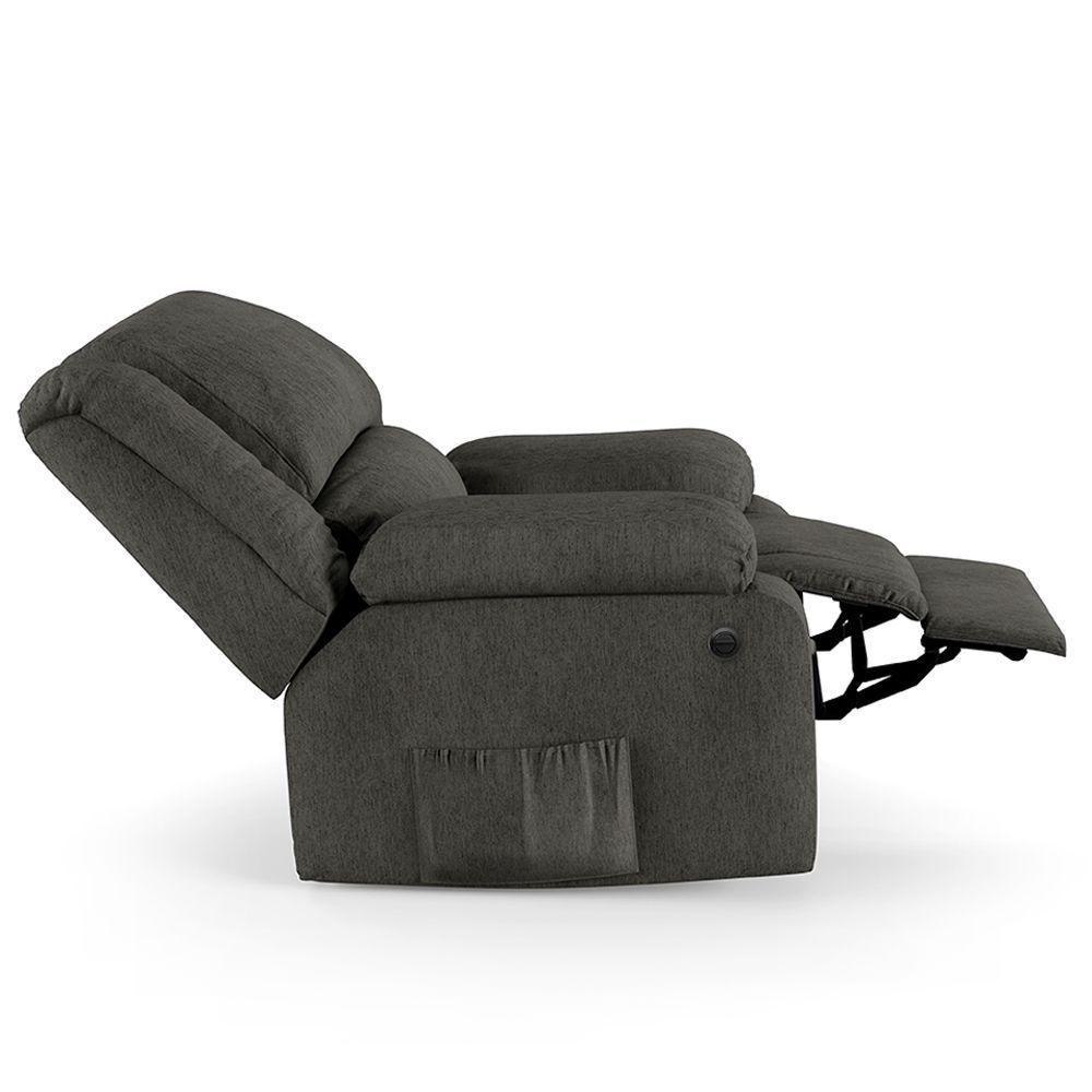 Poltrona Do Papai Reclinável Melim Power Elétrica Linho Fh1 - D'rossi Cor Grafite - 3