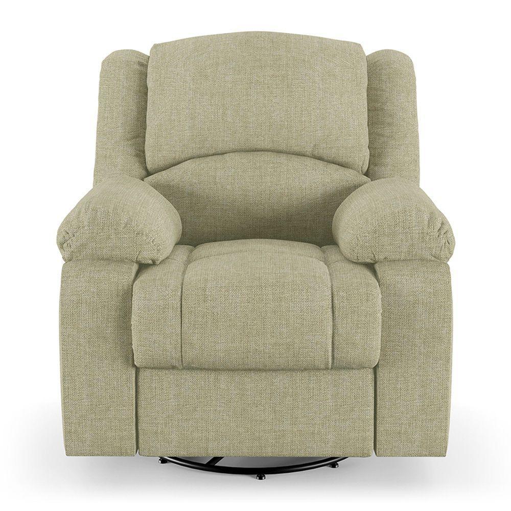 Poltrona Do Papai Reclinável Melim Glider Giratória Usb Linho Fh1 - D'rossi Cor Bege - 3