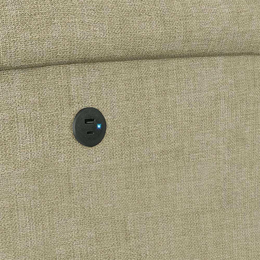 Poltrona Do Papai Reclinável Melim Glider Giratória Usb Linho Fh1 - D'rossi Cor Bege - 8