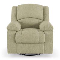 Poltrona Do Papai Reclinável Melim Glider Giratória Usb Linho Fh1 - D'rossi Cor Bege - 3