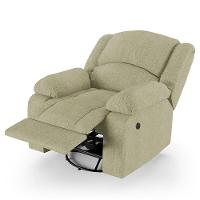 Poltrona Do Papai Reclinável Melim Glider Giratória Usb Linho Fh1 - D'rossi Cor Bege - 7