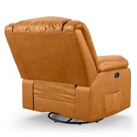 Poltrona Do Papai Reclinável Melim Glider Giratória Usb Pu Fh1 - D'rossi Cor Whisky - 8