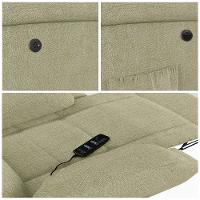 Poltrona Do Papai Reclinável Melim Power Elétrica Massagem Linho Bege Fh1 - D'rossi - 9