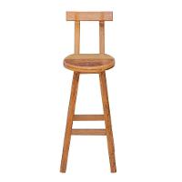 Kit 2 Banquetas Alta Com Encosto Madeira Maciça - Natural - 5