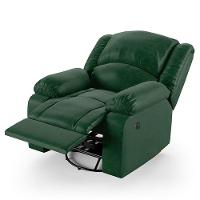 Poltrona Do Papai Reclinável Melim Glider Giratória Usb Pu Fh1 - D'rossi Cor Verde - 6