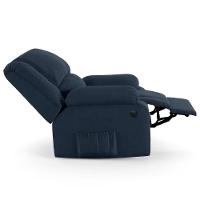Poltrona Do Papai Reclinável Melim Power Elétrica Massagem Veludo Fh1 - D'rossi Cor Azul - 3