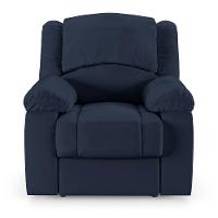 Poltrona Do Papai Reclinável Melim Power Touch Sintético Pu Fh1 - D'rossi Cor Azul - 3