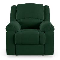 Poltrona Do Papai Reclinável Melim Power Elétrica Usb Veludo Fh1 - D'rossi Cor Verde - 8