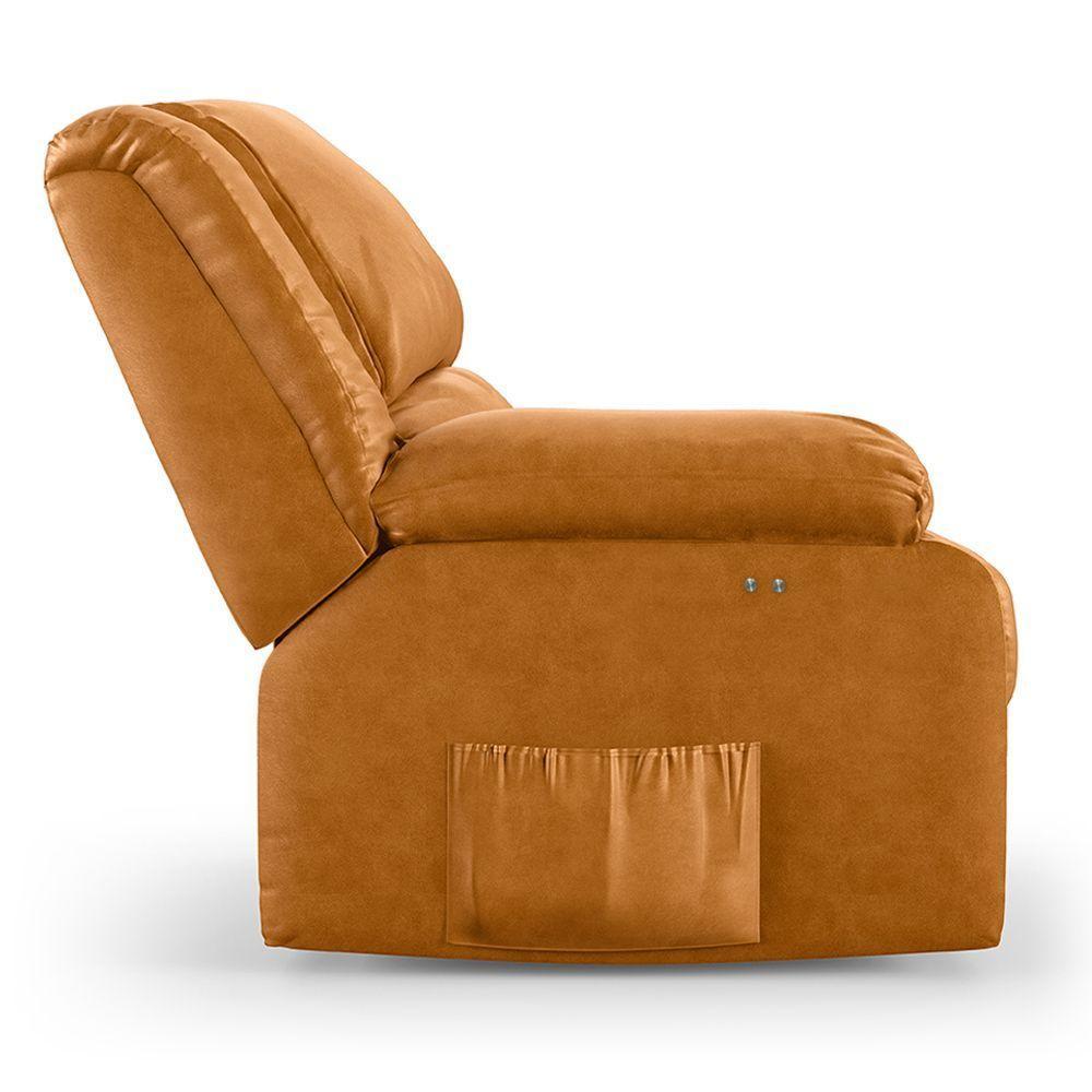 Poltrona Do Papai Reclinável Melim Power Touch Pu Fh1 - D'rossi Cor Whisky - 3